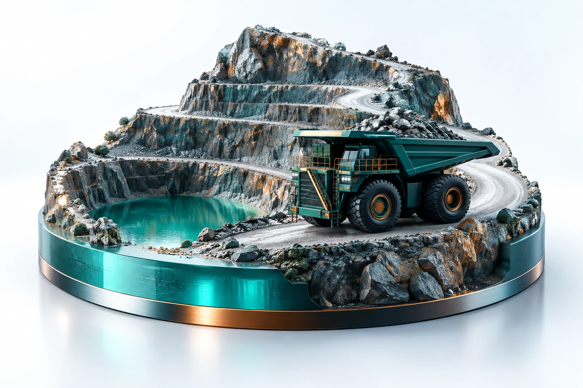 Minería y recursos: representación 3D de su actividad